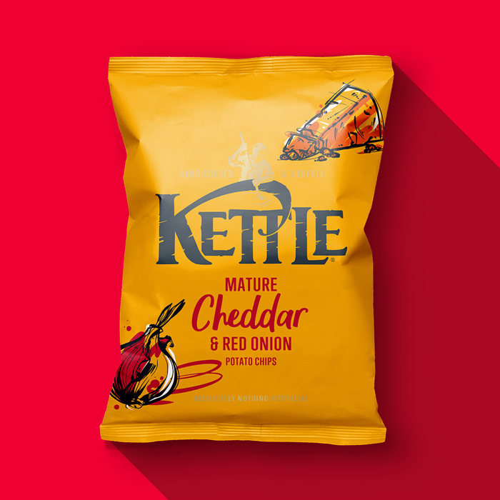 Mature Cheddar & Red Onion KETTLE Chips